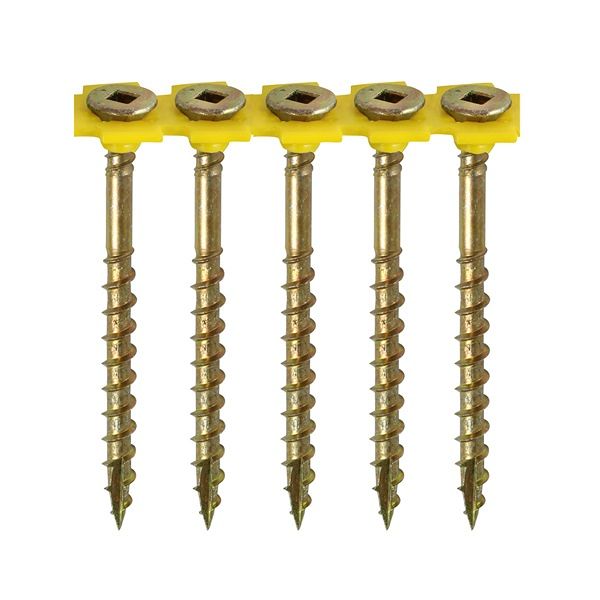 4.2x55mm Collated Flooring Screws Zinc/Yellow