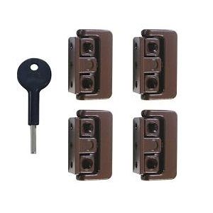 Yale 8K101 Flip Over Window Locks Brown (4+K)