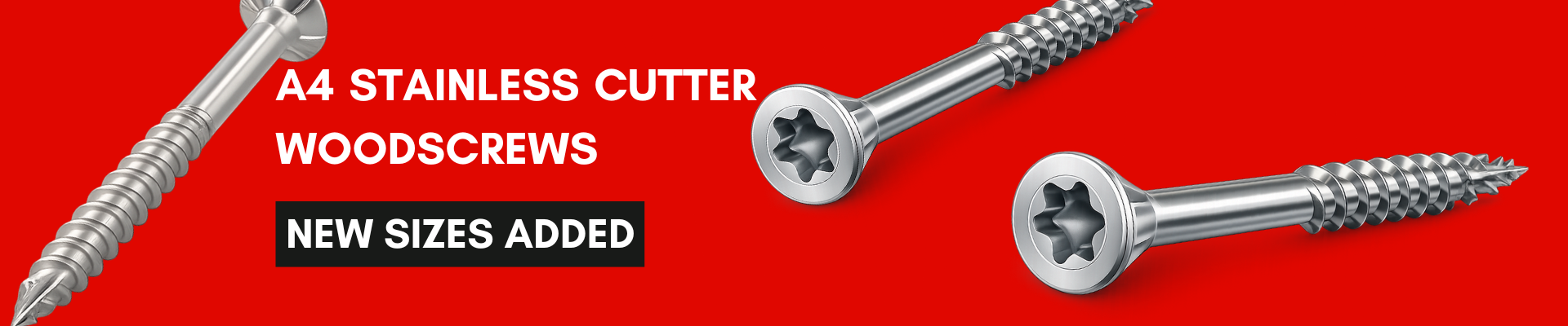 a4 stainless torx cutter wood screws banner
