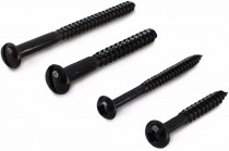 Black Japanned Round Head Woodscrews