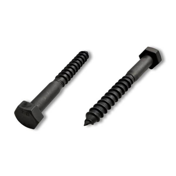 Buy Black A2 Stainless Coach Screws DIN 571 M8 x 100mm Black A2 Stainless Lag Screws