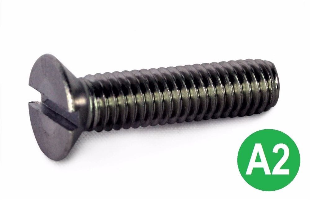 M4x10 A2 Slot CSK Machine Screw DIN 963
