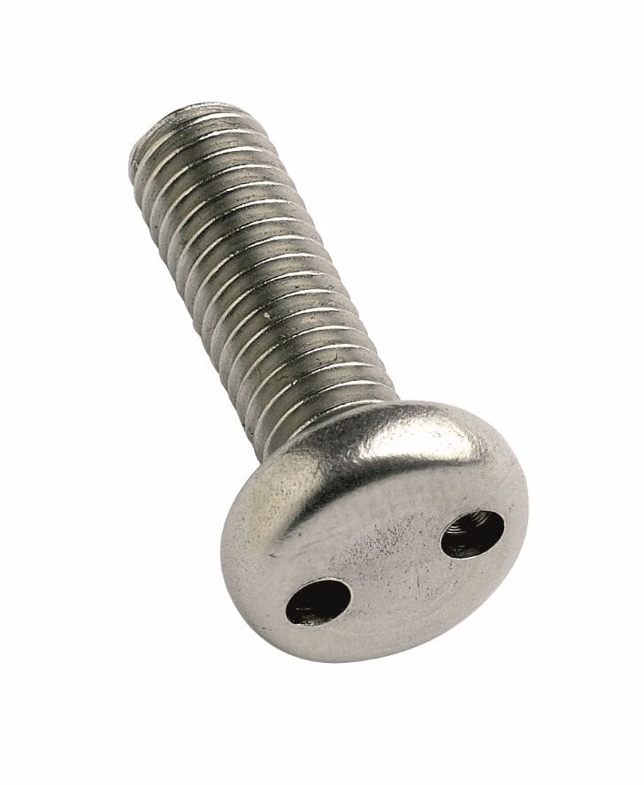 M6 x 40mm TH8 (14) A2 Stainless Steel 2Hole Pan Head Security Screws