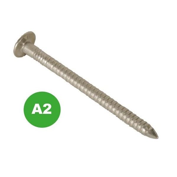 40 x 2.65mm A2 Annular Ring Shank Nails 1kg