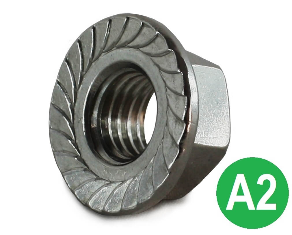 M10 SERRATED FLANGE NUT DIN. 6923 BZP