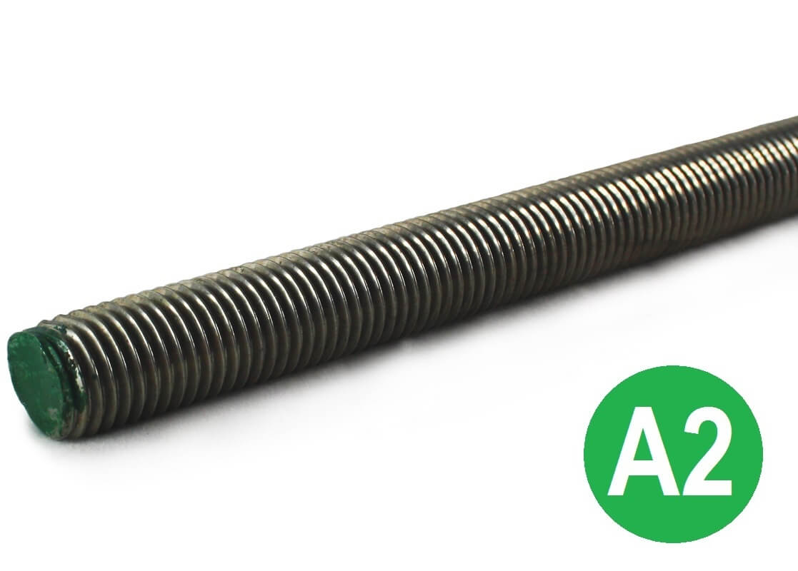 M12 x 1M A2 Stainless Studding