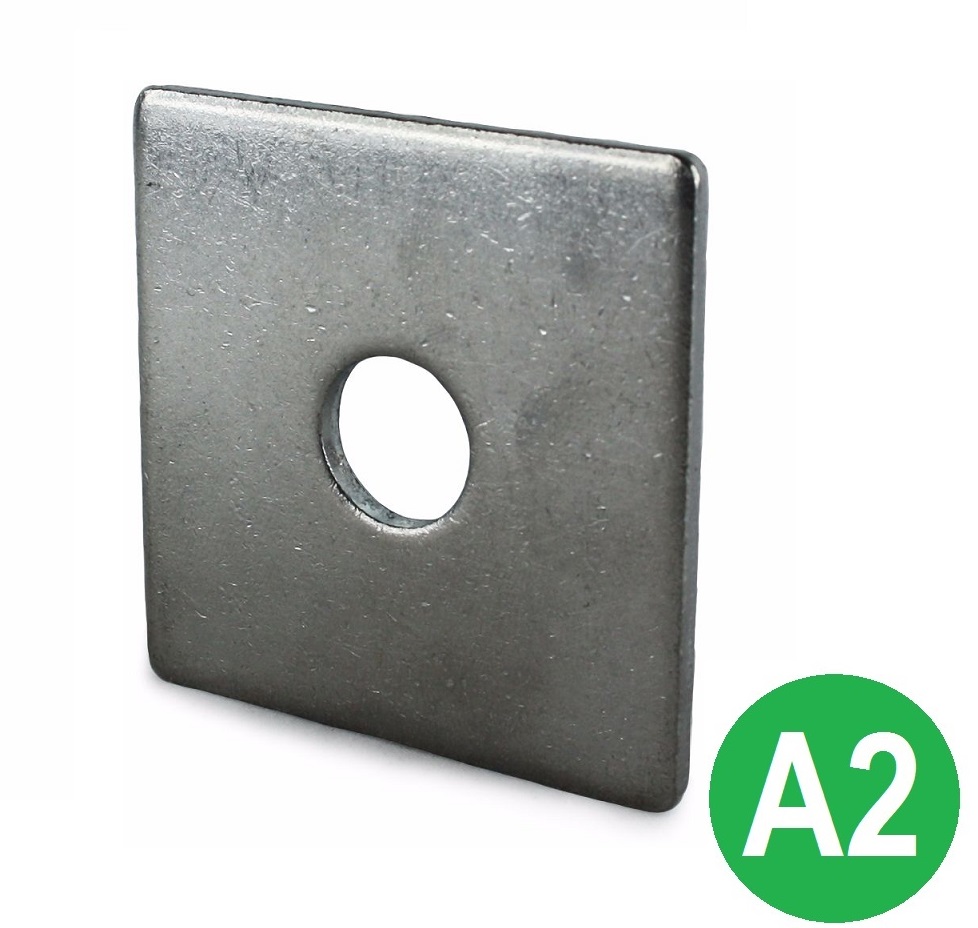 M12x50x3mm A2 Stainless Square Plate Washers
