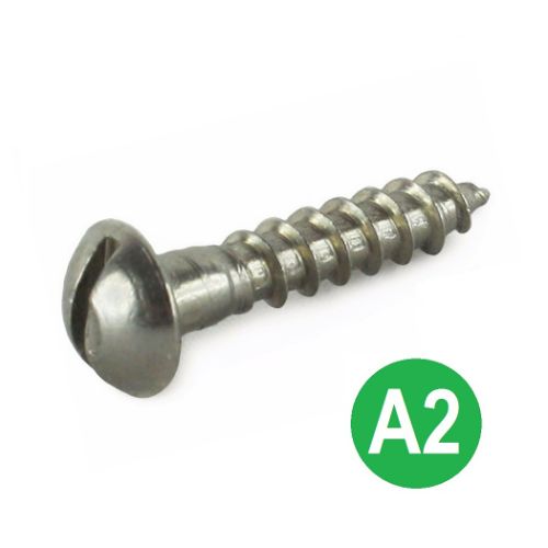 8g x 1'' A2 Slot Round Head Woodscrew