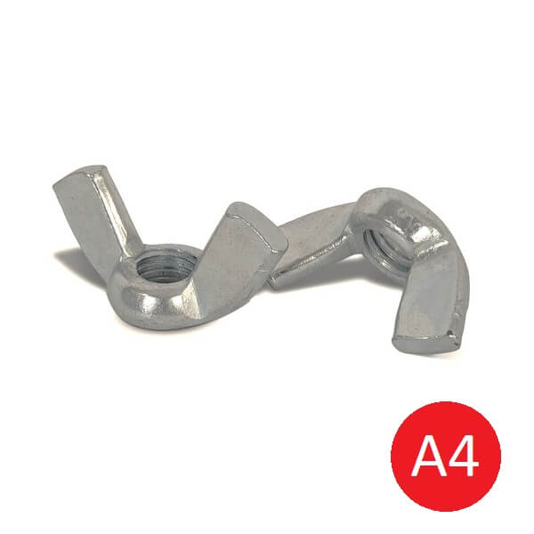M10 A4 Stainless Wing Nuts DIN 315AF