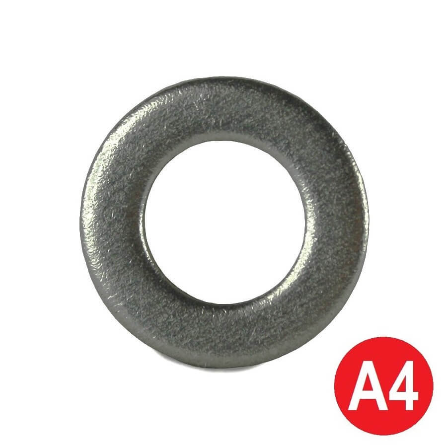 M6 A4 Stainless Form A Flat Washers DIN 125A