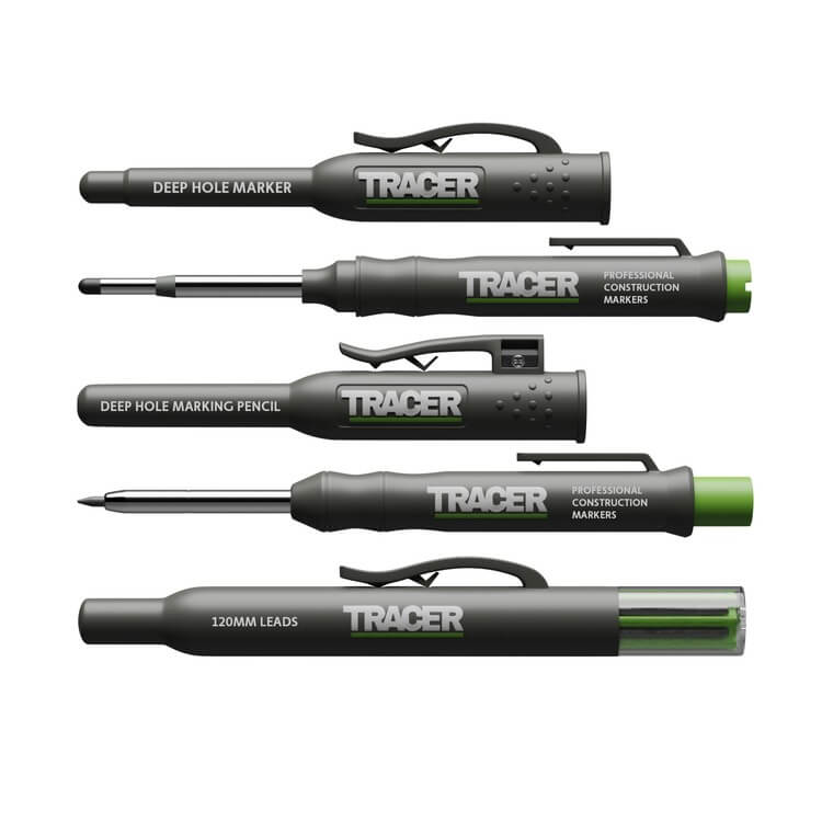 Tracer Deep Hole Pencil, Marker + 120mm Leads
