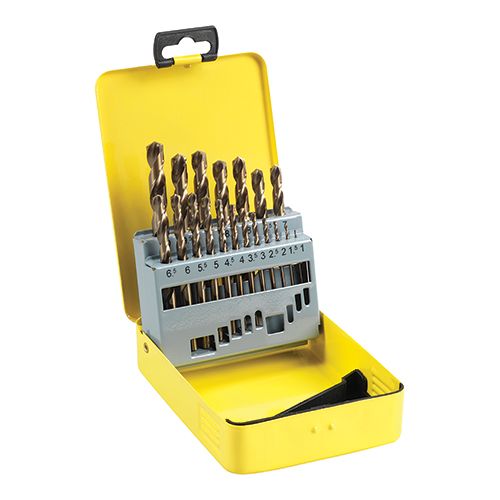 Addax 19pc HSS-CO Jobber Drill Bit Set 1-10mm