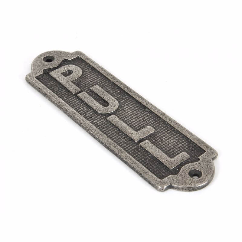 Anvil 83684 Antique Pewter Pull Sign