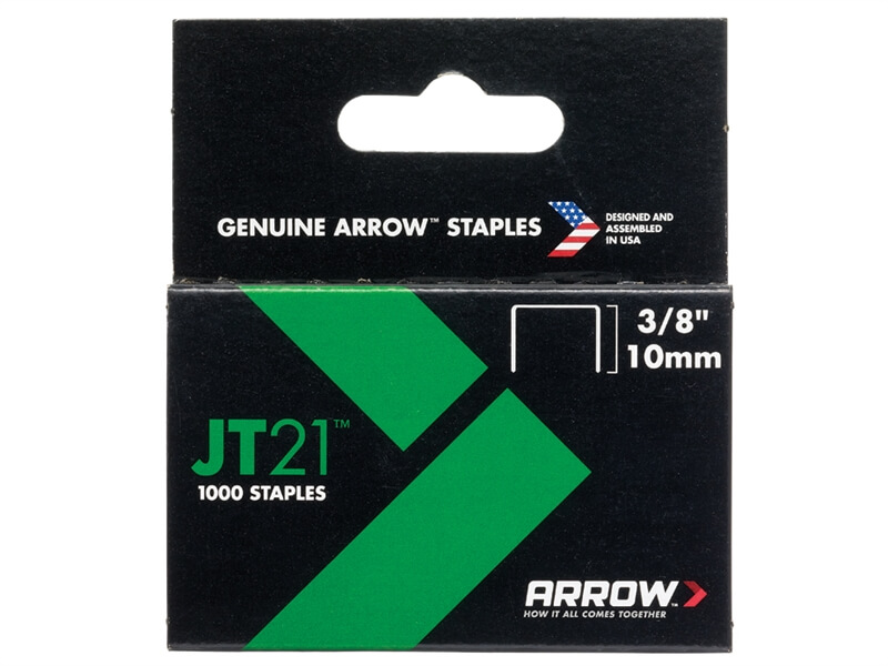 Arrow JT21/T27 Staples 10mm (3/8in) Box 1000
