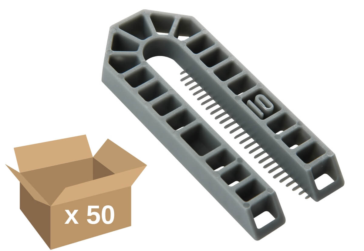 Broadfix® Large Plastic 'U' Shims Grey 10mm (Pack of 50)