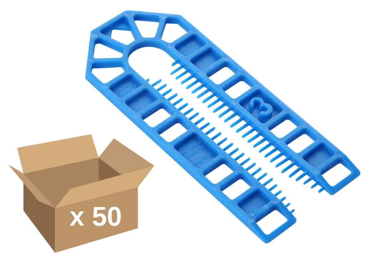 Broadfix® Large Plastic 'U' Shims Blue 3mm (Pack of 50)