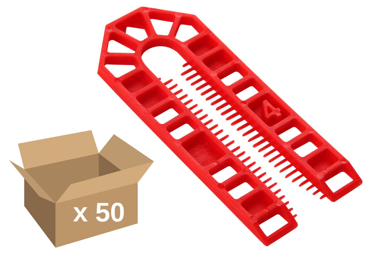 Broadfix® Large Plastic 'U' Shims Red 4mm (Pack of 50)