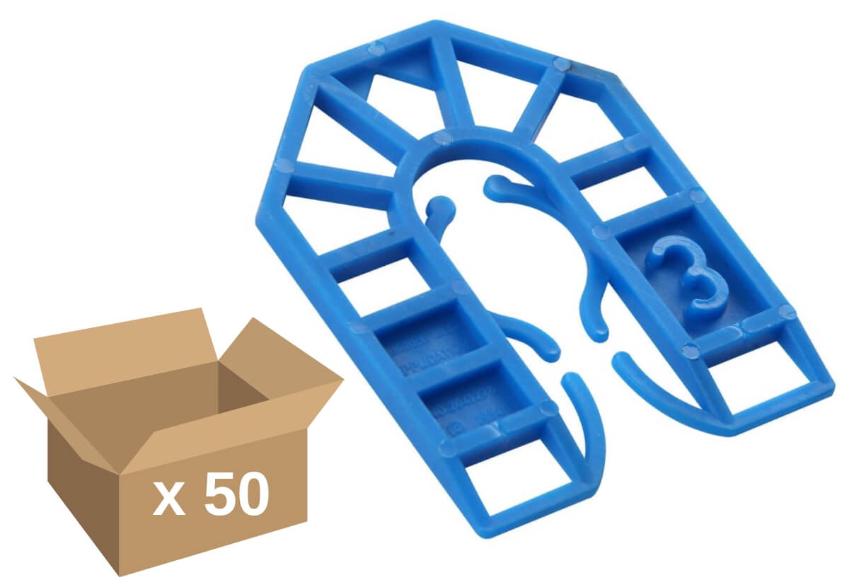Broadfix® Small Plastic 'U' Shims Blue 3mm (Pack of 50)