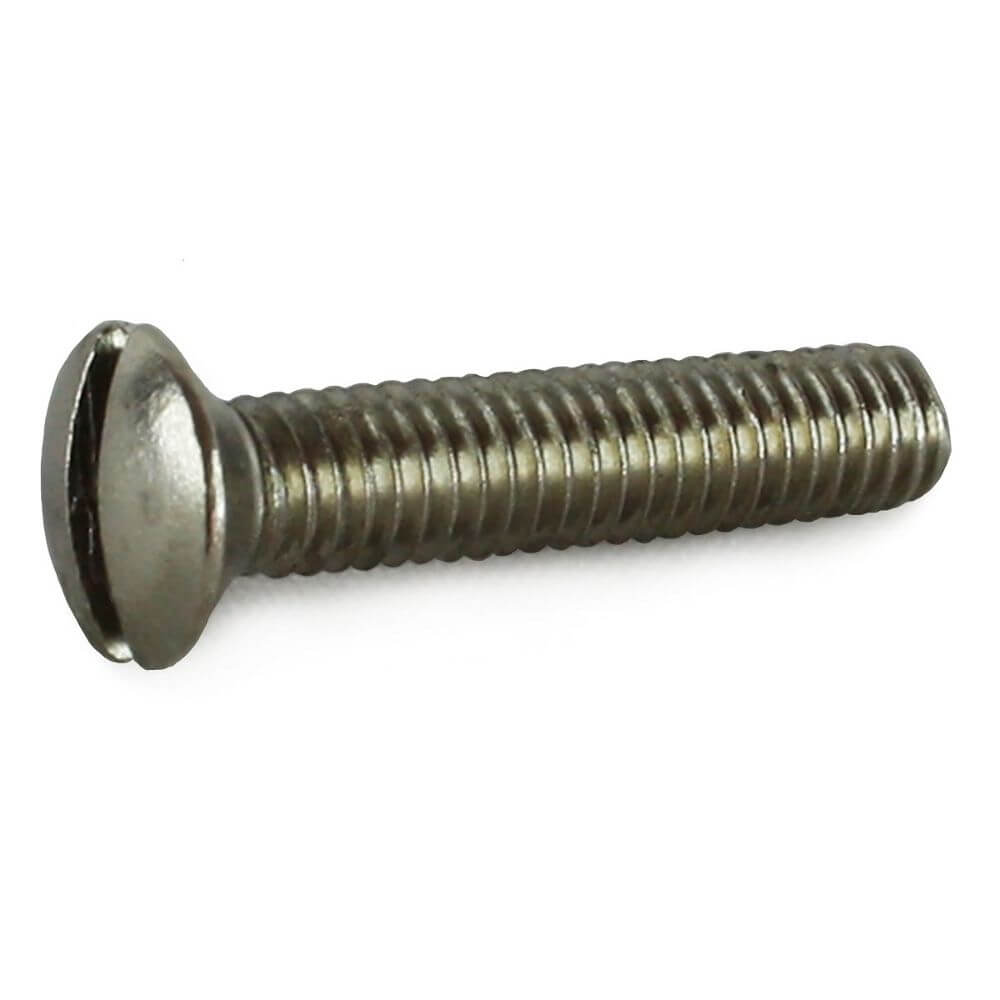 M4x8 Brass Slot Rsd M/Screw Nickel Plated