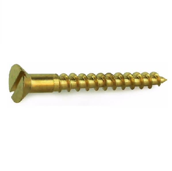 Brass wood screw slotted countersunk head 6 x 3/4 GKN Nettkefolds x20 screws 