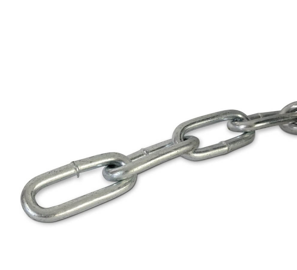Welded Long Link Chain BZP 1M 2.5mm x 24mm