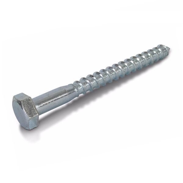 M12 x 40mm Hexagon Head Coach Screw BZP
