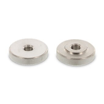 Ganter Normelemente Flat Knurled Nuts, Knurled Nuts (Low Shape), DIN