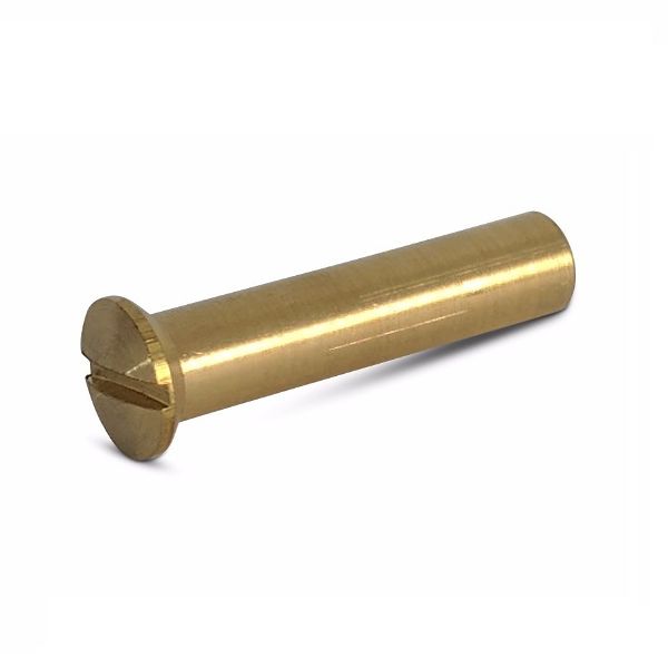 M4x7x22mm Brass Slot Raised CSK Sleeve Nut