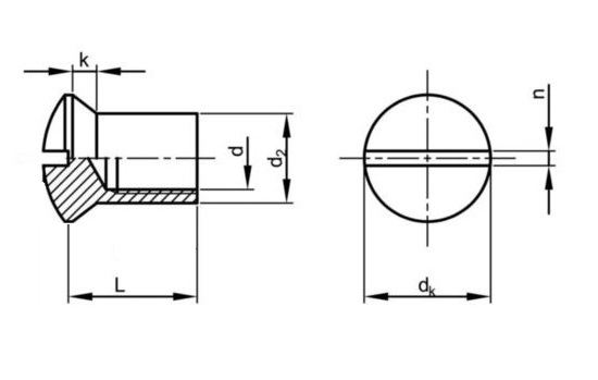Technical line drawing of brass sleeve nuts brass book nuts