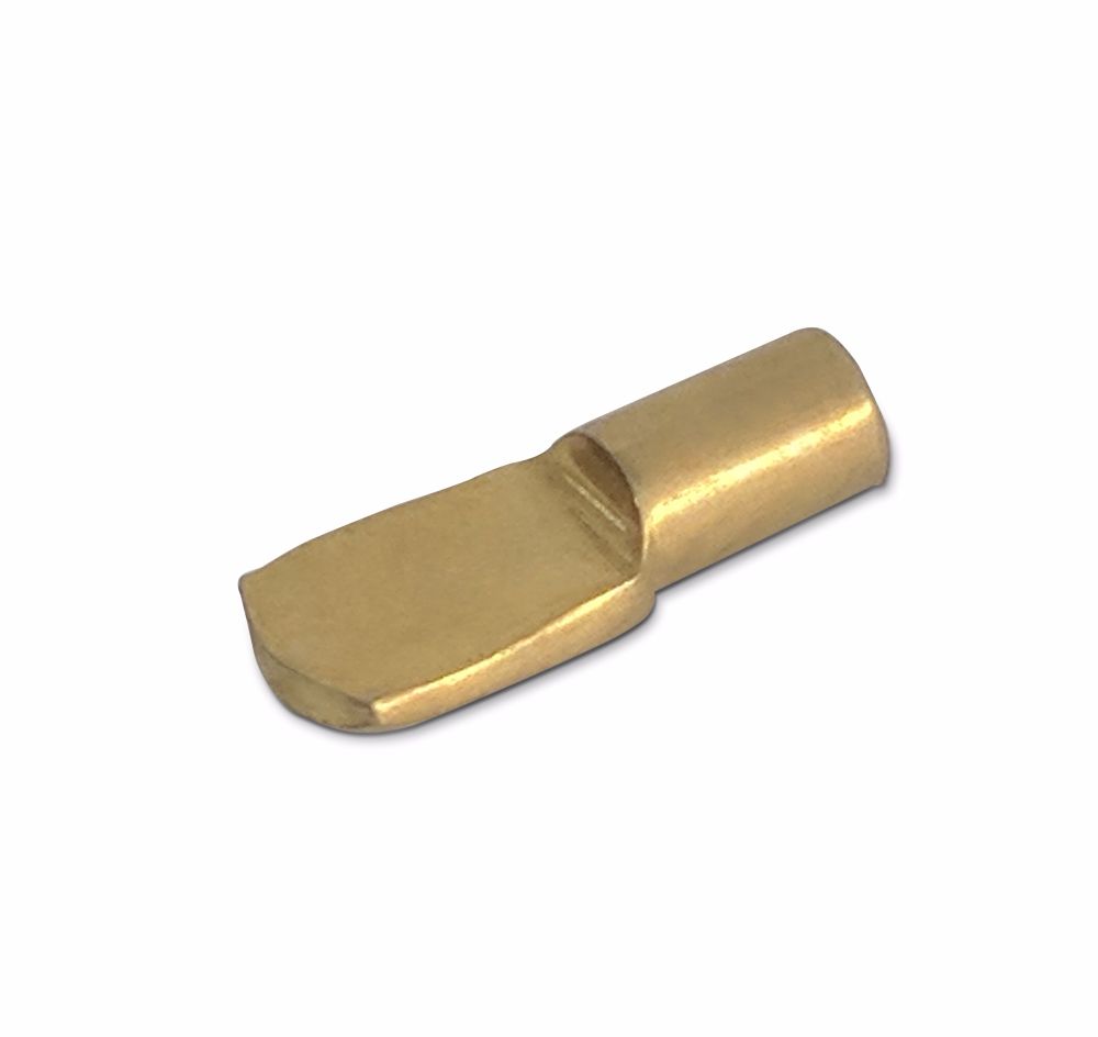 Spoon Plug-in Shelf Support 5mm Hole Brass