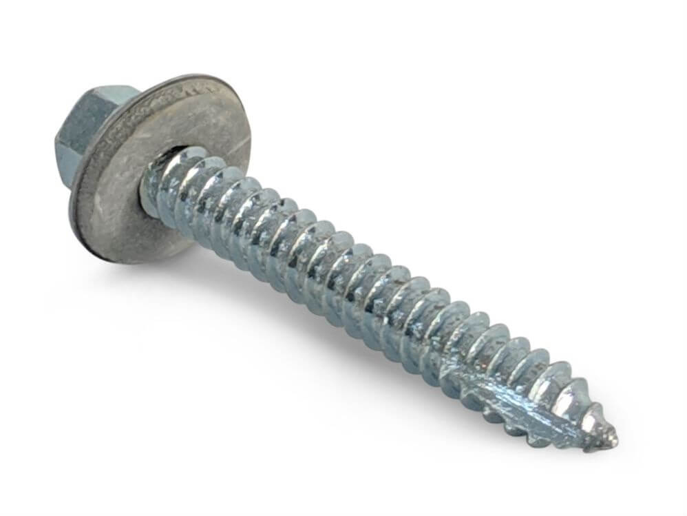 JCP Gash Point Self Drilling Tek Screw C/W 16mm EPDM Washer 6.3mm x 100mm