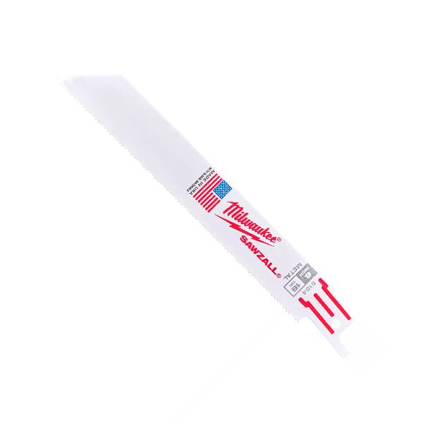 Buy Milwaukee Metal Recip Saw Blades 150mm 18 TPI Milwaukee 48005184