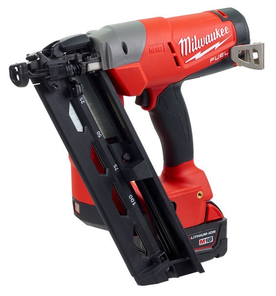 Milwaukee 2nd Fix Nail Gun 16g Milwaukee M18CN16GA-502X 16g Angled Nailer