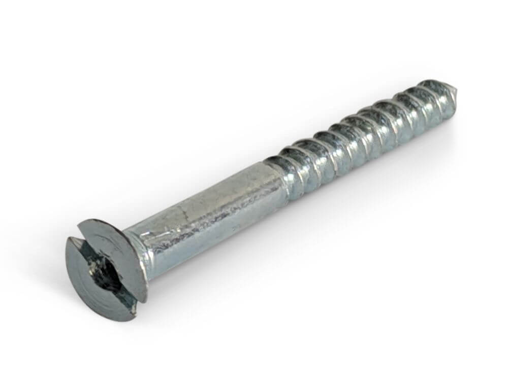 10G x 100mm Countersunk Mirror Screws BZP 5BA