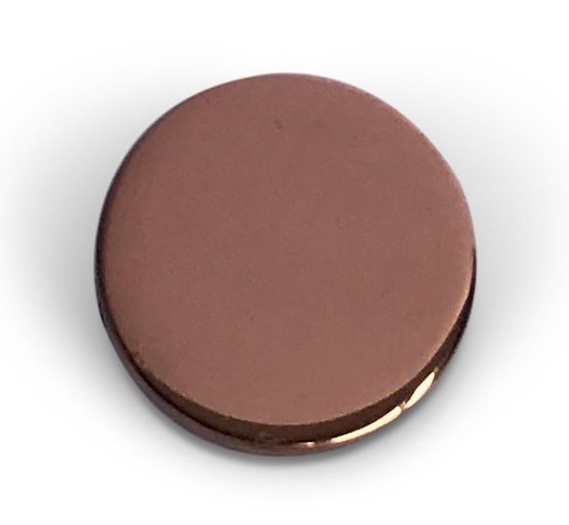 12mm Pol Copper Flat Mirror Screw Caps 6ba
