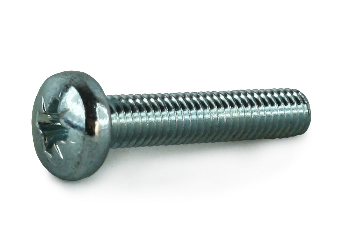 M2.5x20 Pozi Pan Head Machine Screws BZP