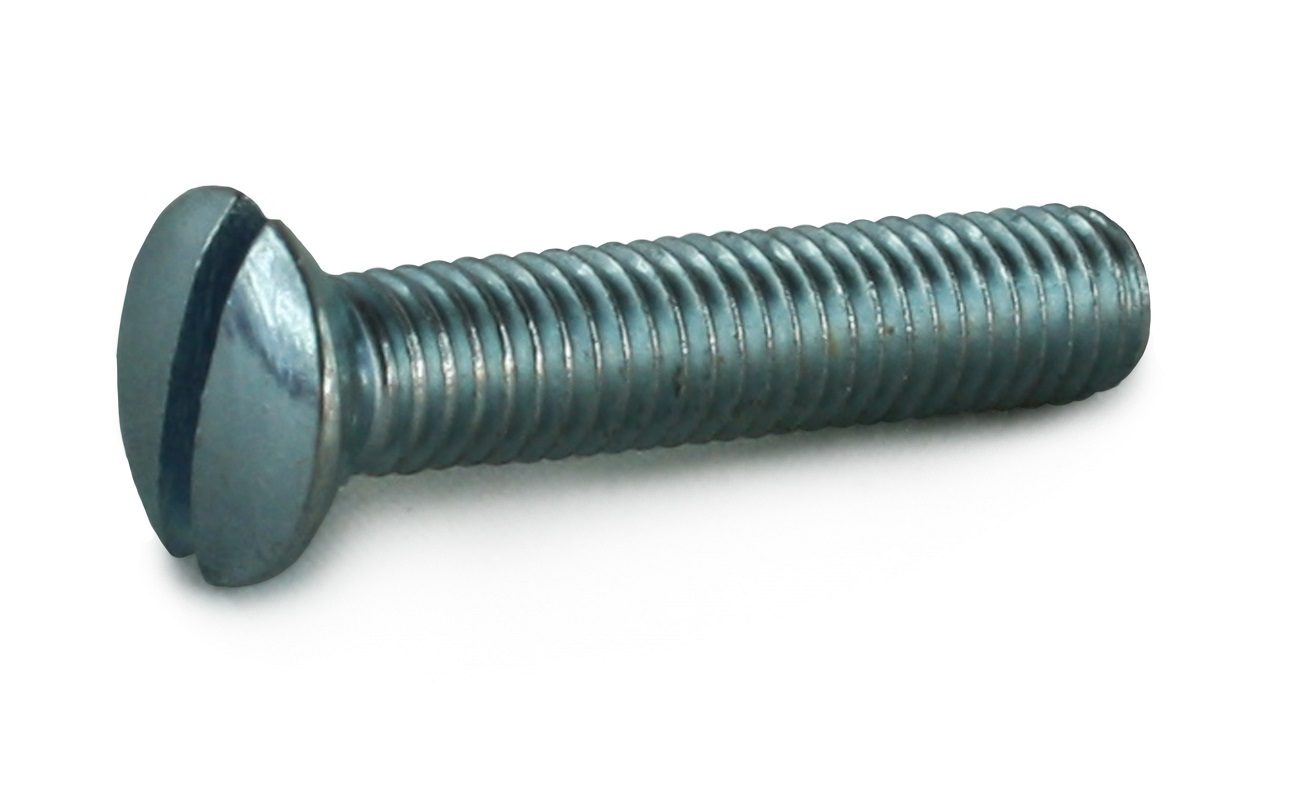 M4x25 Slot Raised CSK Machine Screw BZP