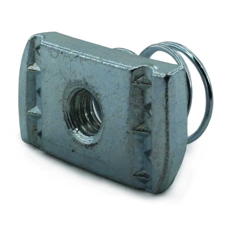 M8 CHANNEL NUT BZP SHORT SPRING