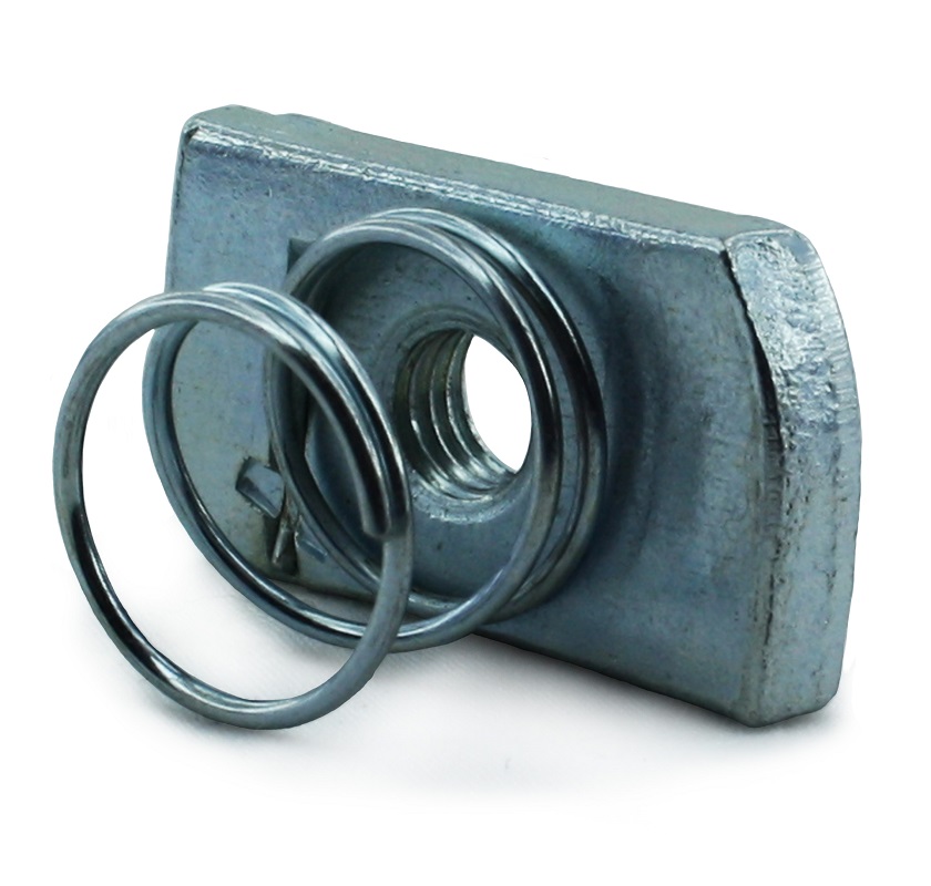 M8 CHANNEL NUT BZP SHORT SPRING