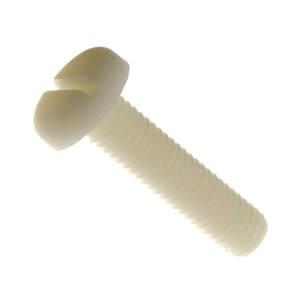 Nylon 6/6 Machine Screws - Hex Head #6-32 1/2 Inch Length (100 Pack)