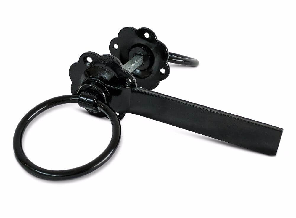 150mm 6'' 1136 Plain Handle Ring Latch Black