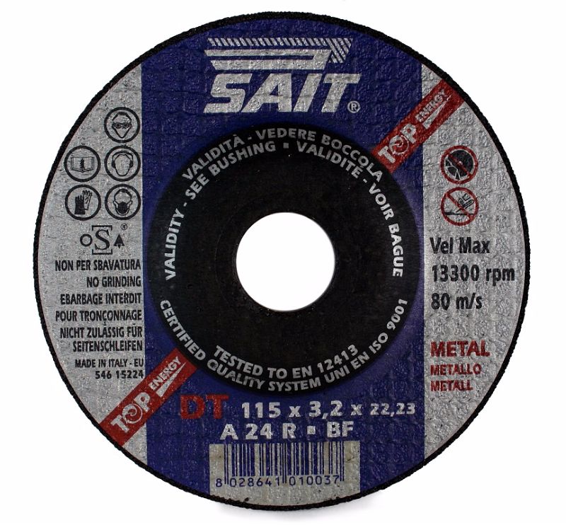 115 x 3.2 x 22.23 Sait Metal Cutting Disc
