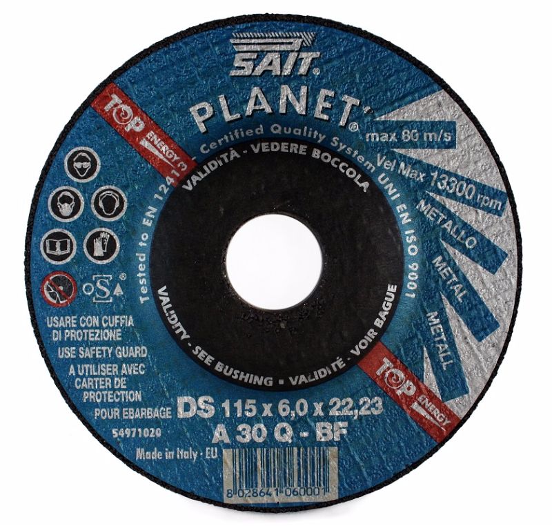 115 x 6 x 22.23 Sait Metal Grinding Disc