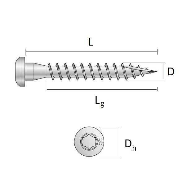 Technical line drawing of Simpson CSA connector screws