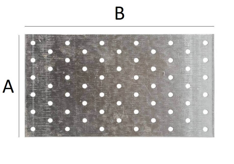 Technical line drawing of Simpson NP nail plate