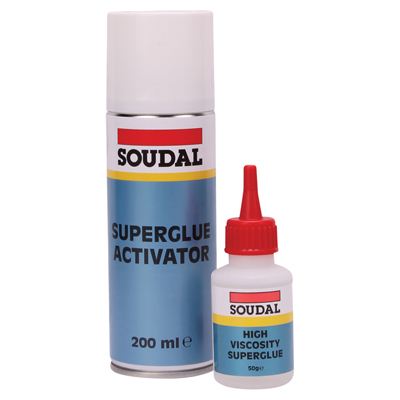 Soudal Mitre Kit 50gm Bottle + 200ml Aerosol