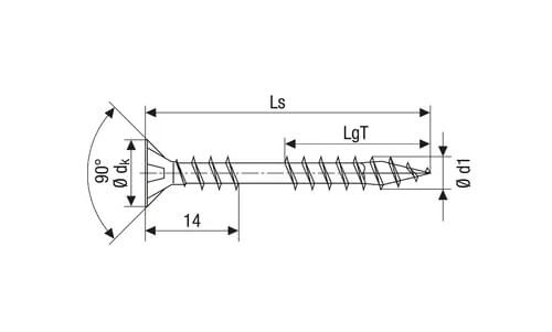 Visual representation of SPAX Flooring Screws