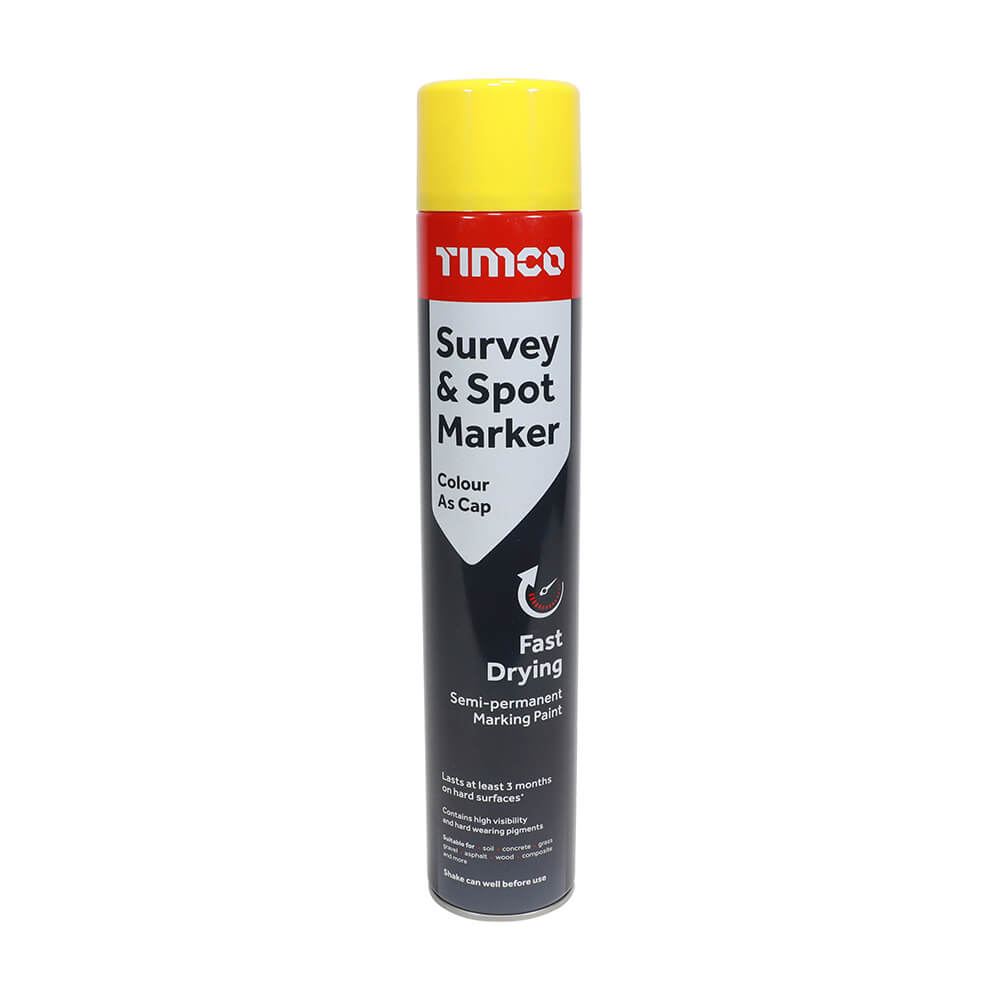 TIMco Yellow Survey Line Marking Paint 750ml