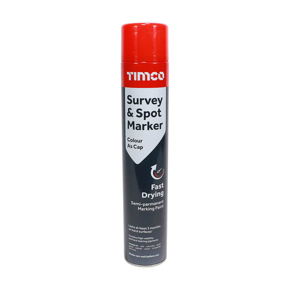 TIMco Red Survey Line Marking Paint 750ml