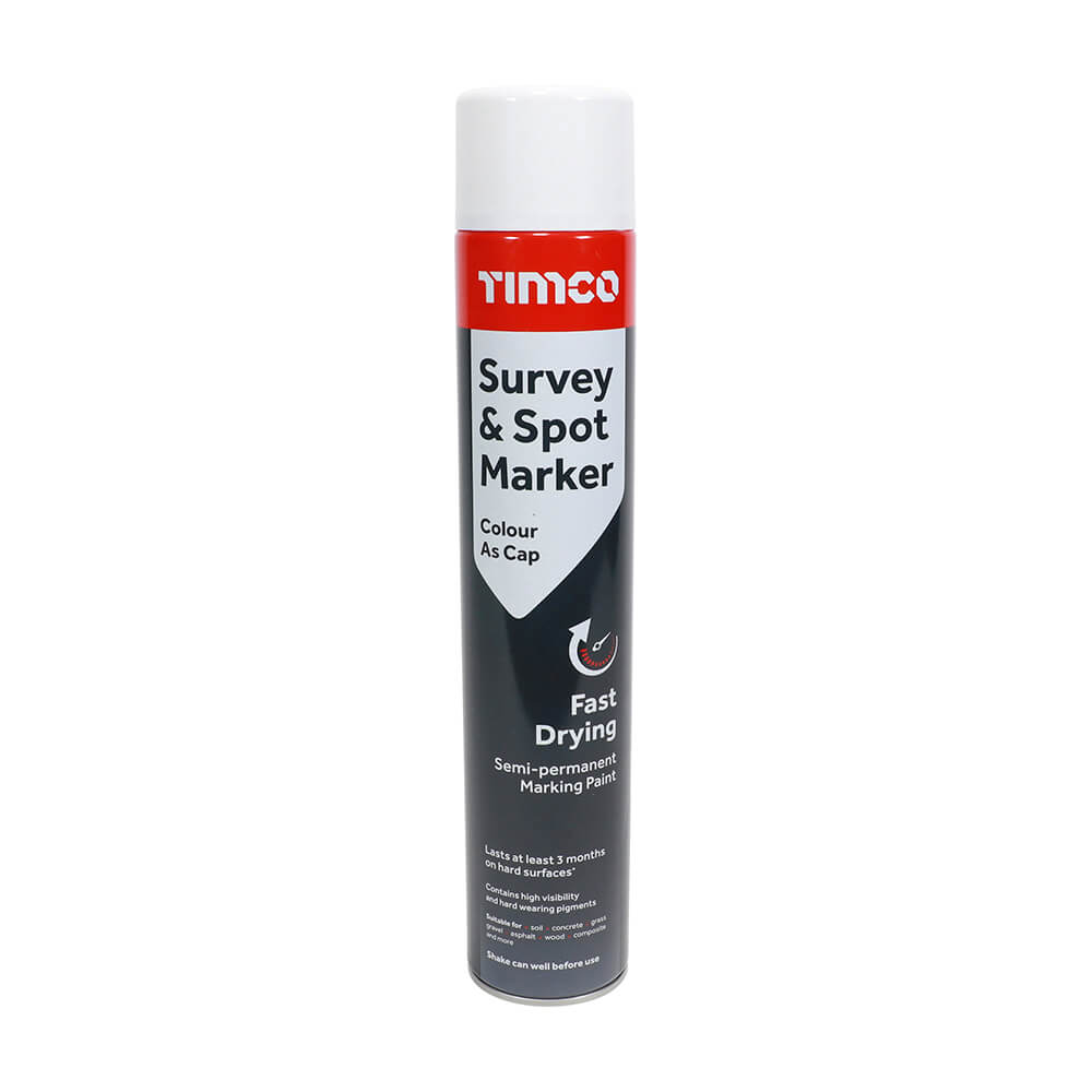 TIMco White Survey Line Marking Paint 750ml